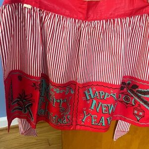 Festive Red and White Christmas Apron